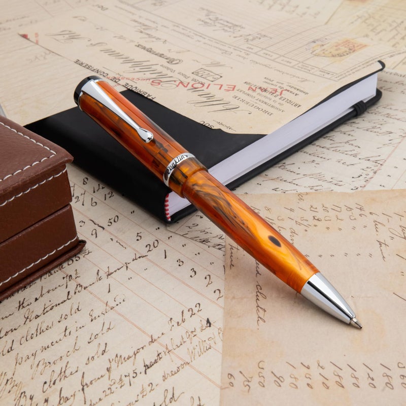 Conklin Duragraph Ballpoint Pen in Amber â€“ Luxury Writing Instrument with Warm Amber Finish, Best Gift for Professionals & Collectors - Image 3